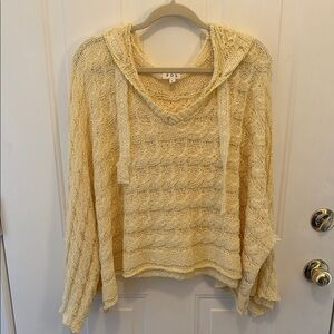 ❤️‍🔥FINAL PRICE❤️‍🔥POL V-Neck Sweater with Cable Knit Design and Hood